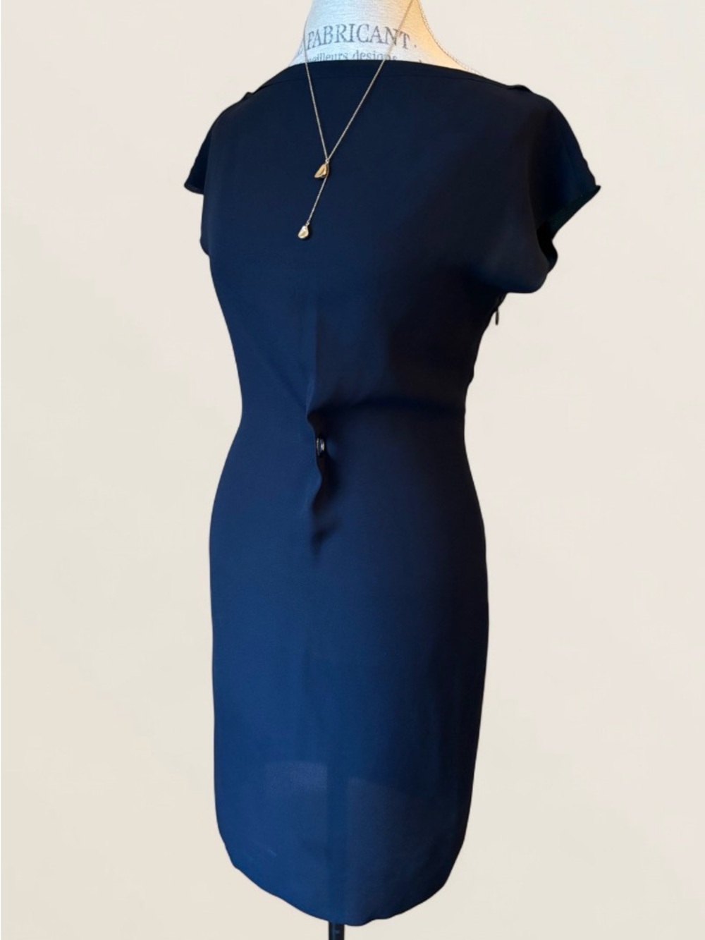 Reiss Navy Midi Sheath Dress